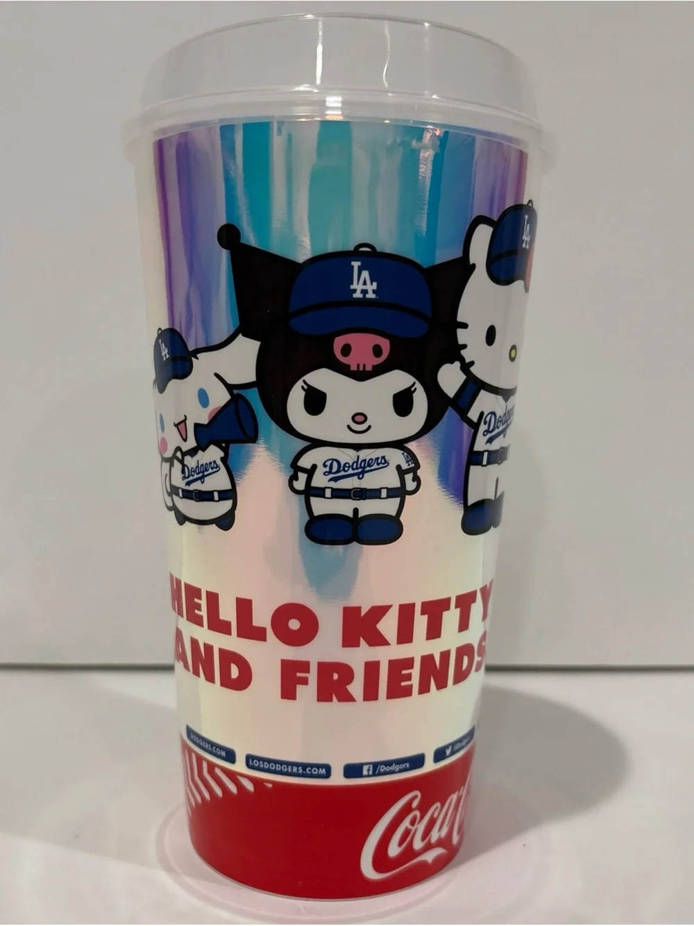 Hello Kitty and Friends Dodgers stadium Iridescent plastic Drink Cup Souvenir